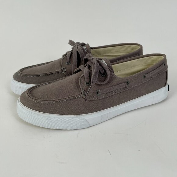 Sperry Bahama II Canvas Boat Shoe Sneaker, Medium Beige, Like New, Size 11 - Picture 2 of 10